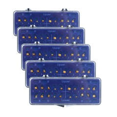 Dental Orthodontic Metal Brackets Braces 24K Gold Plated Mini MBT.022 345 Hooks