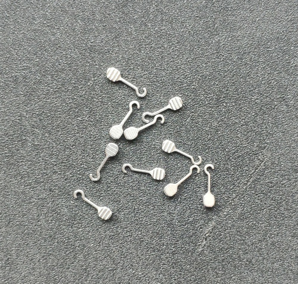 10Pcs Dental Orthodontic Bondable Crimpable Hooks Surgical Long Hook Left