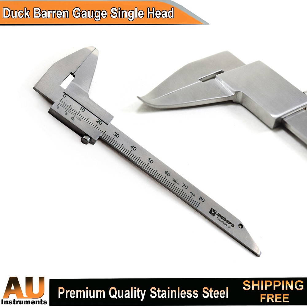 Orthodontic Gauge Duck Barren Single Head Sliding Measuring Lab Instruments