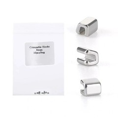 10 Pcs/Bag Dental Ortho Crimpable Hooks Stops Metal Stop for Arch Wire