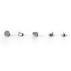 Dental Orthodontic Bondable Lingual Buttons With Single Tube Round Mesh Base