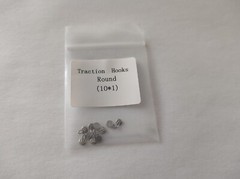 10pcs Dental Lingual Buttons With Traction Hook Mesh Base Round Long