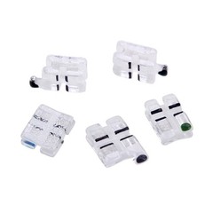 AZDENT Dental Ortho Sapphire Ceramic Brackets Braces Roth/MBT.022 Hooks 345