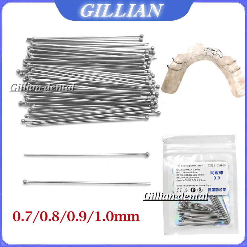 Dental Ortho Ball Retainer Clasp Oblique Clasps Bars Spherical Scheu 0.7-1.0mm