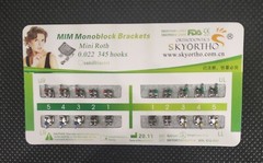 100 Sets Dental Orthodontic Metal Brackets MIM Monoblock Mini Roth 022 345 hooks
