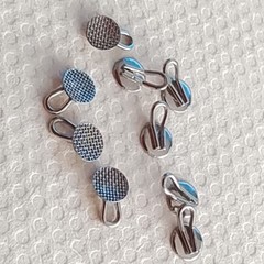 Dental Orthodontic Lingual Buttons Traction Hook Round Mesh Base 10pcs/pack