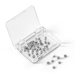 50pcs Dental Ortho Hospital Clinic Round Metal Bondable Lingual Button Mesh Base