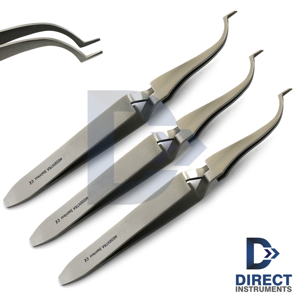 3Pcs Set Dental Orthodontic Brackets Holder Buccal Tube Tweezers Bonding Placer