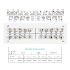10X Dental Orthodontic Brackets Braces Metal Standard Roth .018 Hooks 3 4 5 FDA