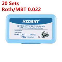 80Pcs AZDENT Dental Ortho Monoblock Buccal Tubes 1st Molar MBT/Roth 0.022