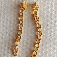 20Pc Dental Orthodontic Traiction Chain Lingual Button Round Mesh Gold