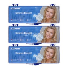 AZDENT Dental Orthodontic Ceramic Brackets Braces MBT/ Roth.022 Hooks 3 4 5