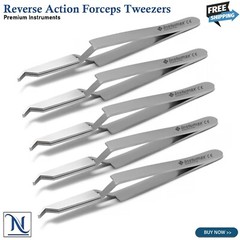Dental Bracket Placing Holding Tweezers Orthodontic Reverse Action Forceps Ortho