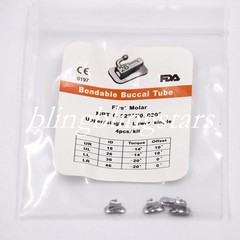 4 Pcs/Bag Dental Non-con Bondable Buccal Tube 1st/2nd MBT/Roth/Edgewise 018/022