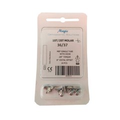 40Pcs Dental Magic Orthodontic Buccal Tube Single Non-convertional with Hook