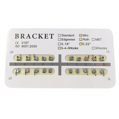 10Pack Dental Orthodontic Monoblock Metal Brackets Brace 18/22 Edgewise Roth MBT