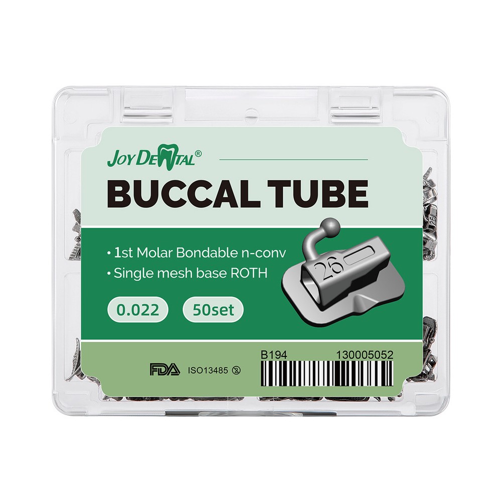 200pcs Dental Ortho Buccal Tubes 1st/2nd Molar MBT/Roth 022 Non-Conv Mesh Base