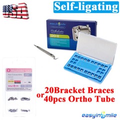 Ortho Self-ligating Brackets Dental MINI Brace MBT/ROTH 3/345 Hooks&Buccal tubes