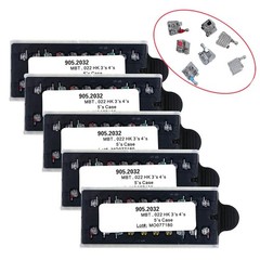 5-100 Cases Dental Orthodontic Metal Brackets MIM Braces Mini MBT 022 Hooks 345