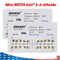 10packs Dental Orthodontic Brackets Braces Mini Roth Slot 022 345 Hook #2 200PCS