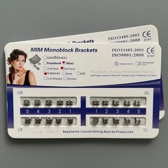 10Sets Dental Orthodontics MIM Monoblock Brackets Mini Edgewise 022 no hooks