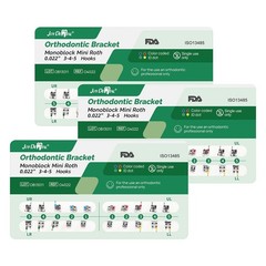 10 Packs Dental Orthodontic Braces Brackets Mini Roth.022 Hook3 4 5