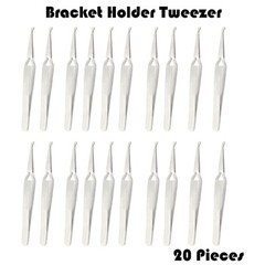 AAPRO 20 PC Dental Direct Bond Bracket Holder Fine Tip Orthodontic Tweezers