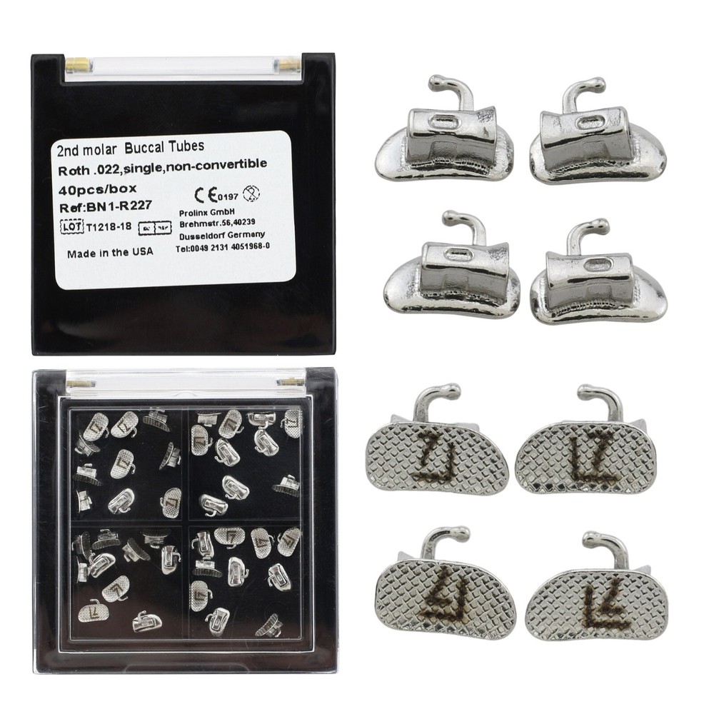 tubos de ortodoncia Dental Buccal Tubes 2nd Molar Roth 022 Laser Marked Mini