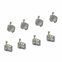 NEW 100×Dental Orthodontic MIM brackets brace Mini Roth/MBT0.022 With 345hooks