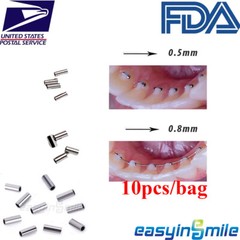 Dental Orthodontic Crimpable Mini Stops Hook Bracket Stopper Large&Small 10Pcs