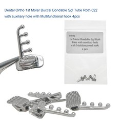 Dental Orthodonti Bondable Tube Molar Roth/MBT 022 AUX hole Multifunctional hook