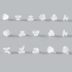 10 Pcs/Pack Dental Orthodontic Composite Ceramic Clear Lingual Button Bondable