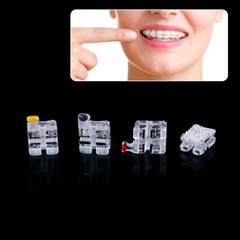 Dental Orthodontic Sapphire Ceramic Brackets Braces MBT.022 Hooks 345 USA