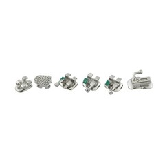 10X Dental Orthodontic Metal Brackets Mini MBT 022 345 1st Molar Buccal Tube 6-6
