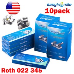 10Pack orthodontic braces Dental Brackets MINI ROTH 022 345 hook EASYINSMILE MIM