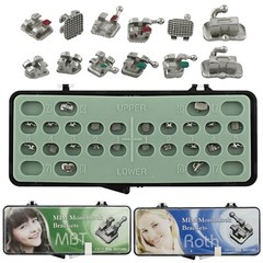 Dental Orthodontic Bracket Metal brace & Buccal Tube MIM Roth MBT 022 345W/H 6-6