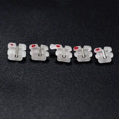 Dental Orthodontic Ceramic Brackets Braces Metal Slot Mini Roth 018 3 Hook 3M