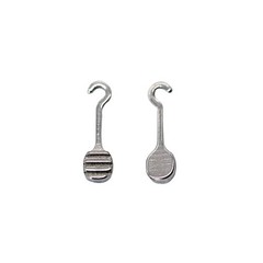 10 Pieces Bondable Sliding Crimpable Hook Long Curved 10Pcs pack Left Right