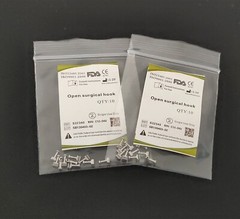 10-100Pcs Crimpable Hook Dental Orthodontics Sliding Open Surgical Long Type