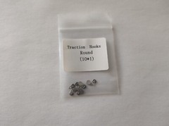 10pcs Dental Lingual Buttons With Traction Hook Mesh Base Round Long