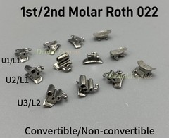 4pcs/set Dental Orthodontic Buccal Tubes Bracket Braces 1st/2nd Molar Roth 022
