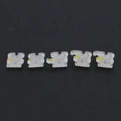 Orthodontic Aesthetic Bracket Ceramic Sapphire Clear Brace MBT 022 345W/H 5-5