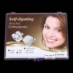 Dental OrthoSelf-ligating Metal Brackets Mini MBT 022″ 3,4,5with movable hook