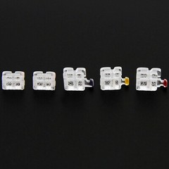 STAR ABSOLUTE Dental Orthodontic Sapphire Bracket Ceramic Brace Roth MBT 022 345