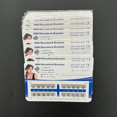 100Sets Dental Orthodontic Brackets Metal Brace Monoblock Mini Edgewise 022 345