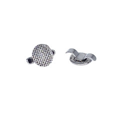 10PCS Dental Orthodontic Lingual Buttons Bondable round/rectangular Mesh Base