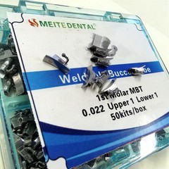 50Sets Dental Orthodontic Weldable Buccal Tubes 1st Molar Tube MBT 022 No-Con