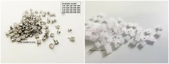 100Pcs Dental Orthodontic Brackets Ceramic Metal Bracket Mini Roth Hooks 022