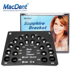 20pcs Dental Ortho Monocrystalline Sapphire Ceramic Clear Bracket MBT/ROTH 0.22