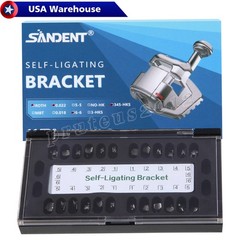 SANDENT Dental Ortho Brackets Brace Self-Ligating Mini Roth 022 Hooks 345